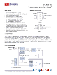 Datasheet PL611-01-XXXTC-R manufacturer PhaseLink