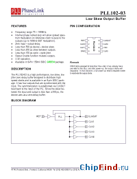 Datasheet PLL102-03SCL-R manufacturer PhaseLink