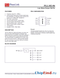 Datasheet PLL102-04SCL-R manufacturer PhaseLink