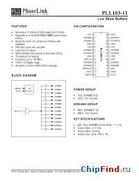 Datasheet PLL103-11SI manufacturer PhaseLink