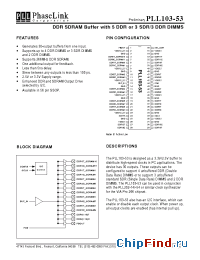 Datasheet PLL103-53XC manufacturer PhaseLink