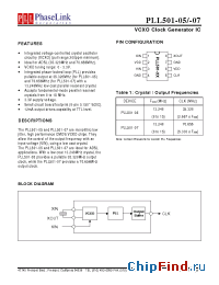 Datasheet PLL501-05SM manufacturer PhaseLink
