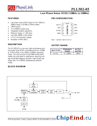 Datasheet PLL502-05 manufacturer PhaseLink