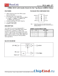 Datasheet PLL601-27SCL-R manufacturer PhaseLink