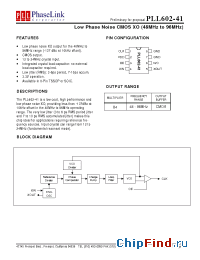 Datasheet PLL602-41XOM manufacturer PhaseLink