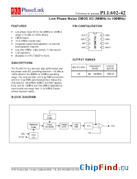 Datasheet PLL602-42XOC manufacturer PhaseLink
