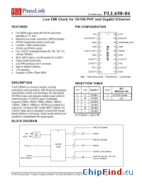 Datasheet PLL650-04A1CLR manufacturer PhaseLink