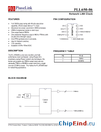 Datasheet PLL650-06 manufacturer PhaseLink