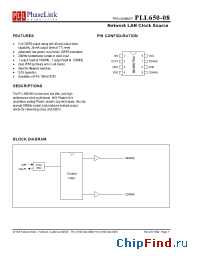 Datasheet PLL650-08 manufacturer PhaseLink