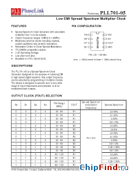 Datasheet PLL701-05SI manufacturer PhaseLink