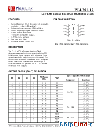 Datasheet PLL701-17SCL-R manufacturer PhaseLink