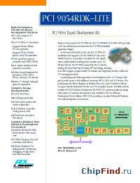 Datasheet PCI9054RDK-LITE manufacturer PLX