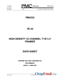 Datasheet PM4332-PI manufacturer PMC-Sierra