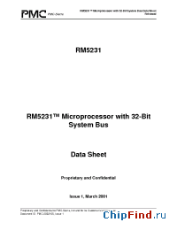 Datasheet RM5231-150-Q manufacturer PMC-Sierra