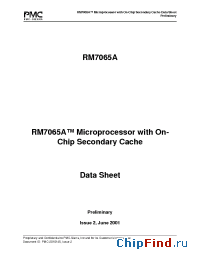 Datasheet RM7065A-300T manufacturer PMC-Sierra