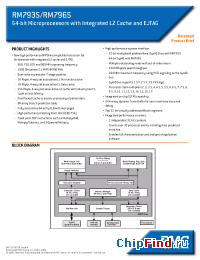 Datasheet RM7965 manufacturer PMC-Sierra