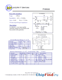 Datasheet PHM008 manufacturer Polyfet