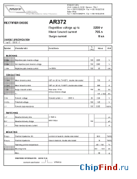 Datasheet AR372 manufacturer Power Semiconductors