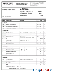 Datasheet ARF240 manufacturer Power Semiconductors