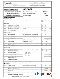 Datasheet ARF671S45 manufacturer Power Semiconductors