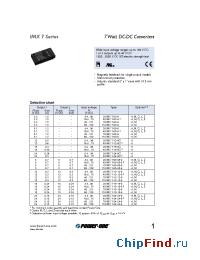 Datasheet 110IMX7-03-9 manufacturer Power-One