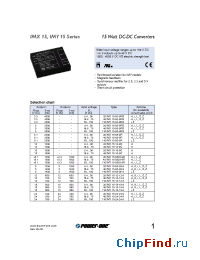 Datasheet 110IMY15-0503-8R manufacturer Power-One