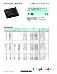 Datasheet 110IMY15-05-05-9 manufacturer Power-One