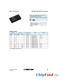 Datasheet 24IML10-03-3 manufacturer Power-One
