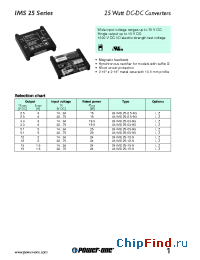 Datasheet 24IMS25-2.5-9G manufacturer Power-One
