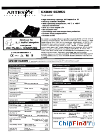 Datasheet EXB30-48S05 manufacturer Power-One