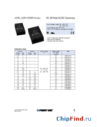 Datasheet LGR4001-2 manufacturer Power-One