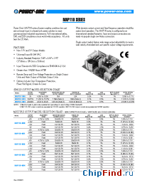 Datasheet MAP110-4001 manufacturer Power-One
