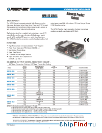 Datasheet MPB125-2015 manufacturer Power-One