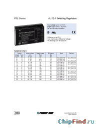 Datasheet PSL368-7R manufacturer Power-One
