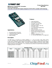 Datasheet RNS0.6ZH-M6 manufacturer Power-One