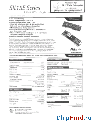 Datasheet SIL15E-05S2V5-V manufacturer Power-One