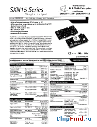 Datasheet SNX15-48S05 manufacturer Power-One
