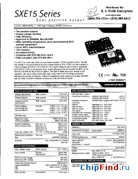 Datasheet SXE15-48D3V3-2V5 manufacturer Power-One