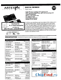 Datasheet SXE15-48S12 manufacturer Power-One