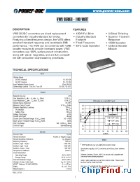 Datasheet VWS100Y28 manufacturer Power-One