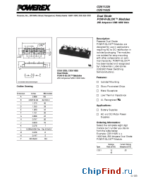 Datasheet CD511625 manufacturer Powerex
