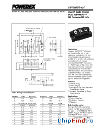Datasheet CM150DUF-12F manufacturer Powerex