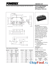 Datasheet CM200DU-24F manufacturer Powerex