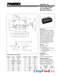 Datasheet CM300DU-12F manufacturer Powerex