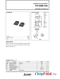 Datasheet FS10SM-18A manufacturer Powerex