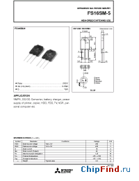 Datasheet FS16SM-5 manufacturer Powerex
