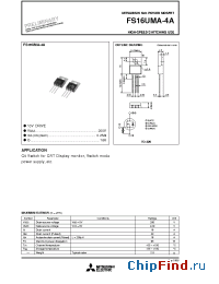 Datasheet FS16UMA-4A manufacturer Powerex