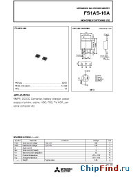 Datasheet FS1AS-16A manufacturer Powerex