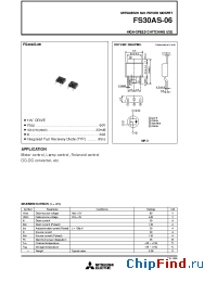 Datasheet FS30AS-06 manufacturer Powerex