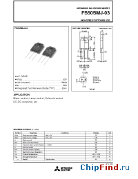 Datasheet FS50SMJ-03 manufacturer Powerex